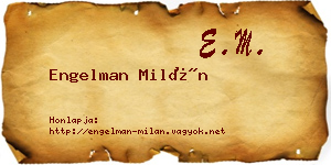 Engelman Milán névjegykártya