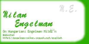 milan engelman business card